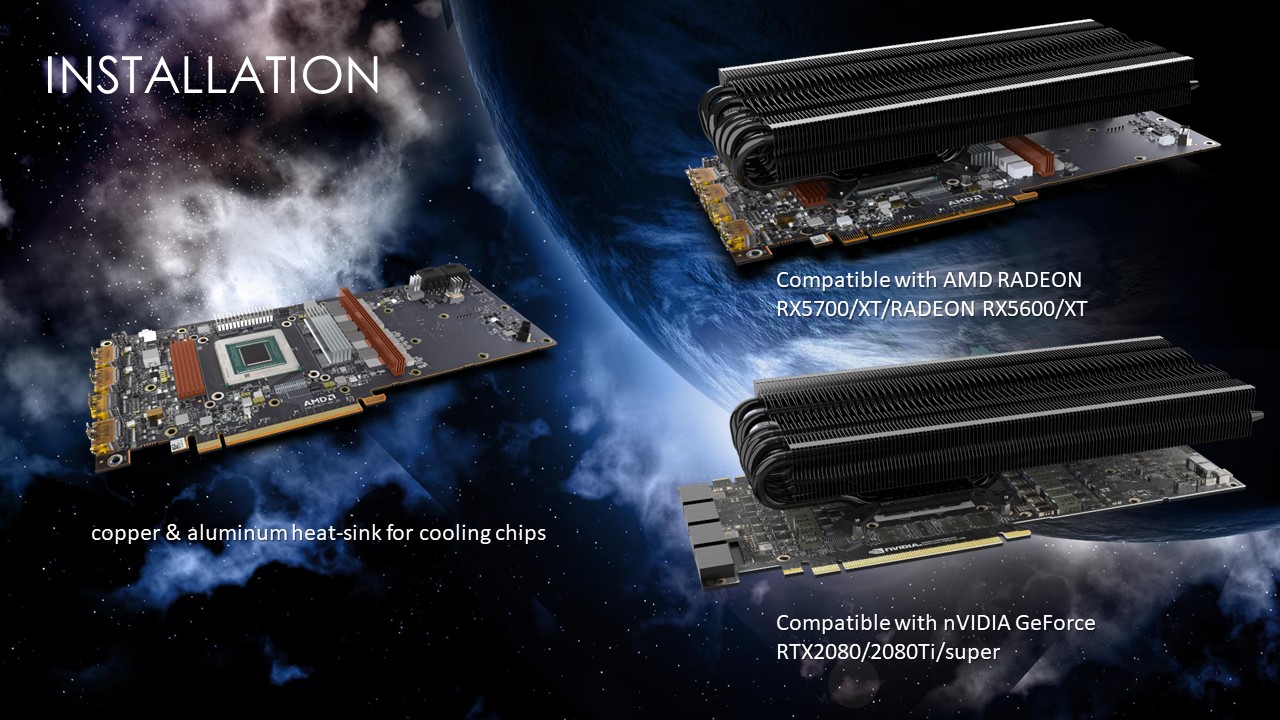 Compatible w/NVIDIA 2080 & AMD 5700 Copper Heat-Sink for chip Cooling Fan Clip Options for 12025 & 12013 Fans TDP 360W GPU VGA Cooler 12 * 6mm Heat-Pipe & 129 fins RAIJINTEK Morpheus 8057 